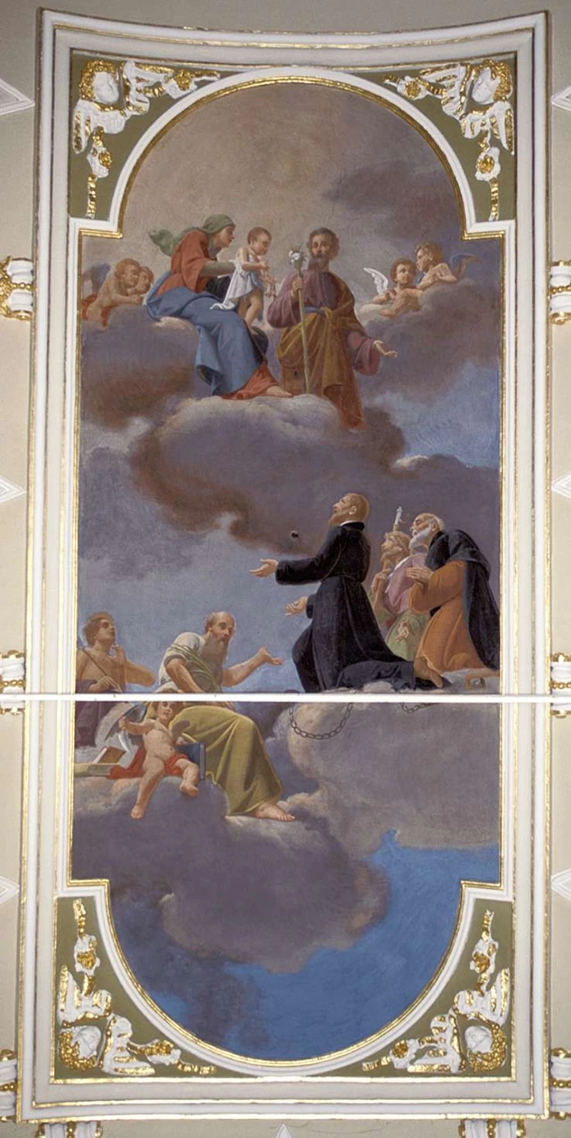 S. Girolamo Emiliani in gloria con la Sacra famiglia